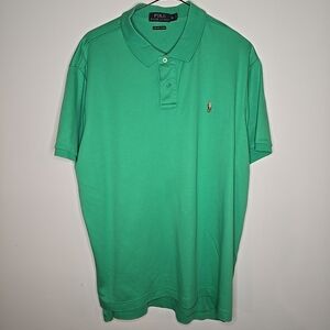 Polo Ralph Lauren Men's Green Short Sleeve Size XL Pima Soft Touch